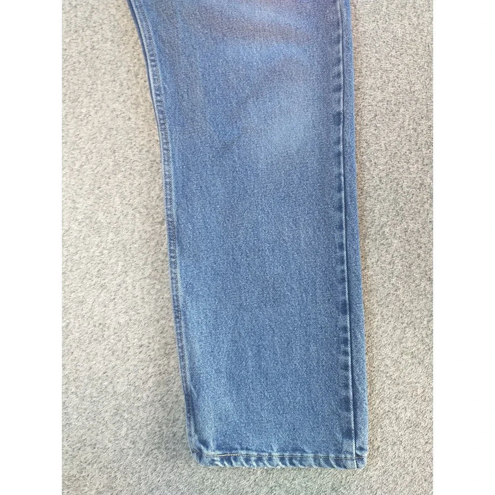 Mens Medium Wash Straight Leg Denim Jeans 100% Cotton 32x31 976T1DR